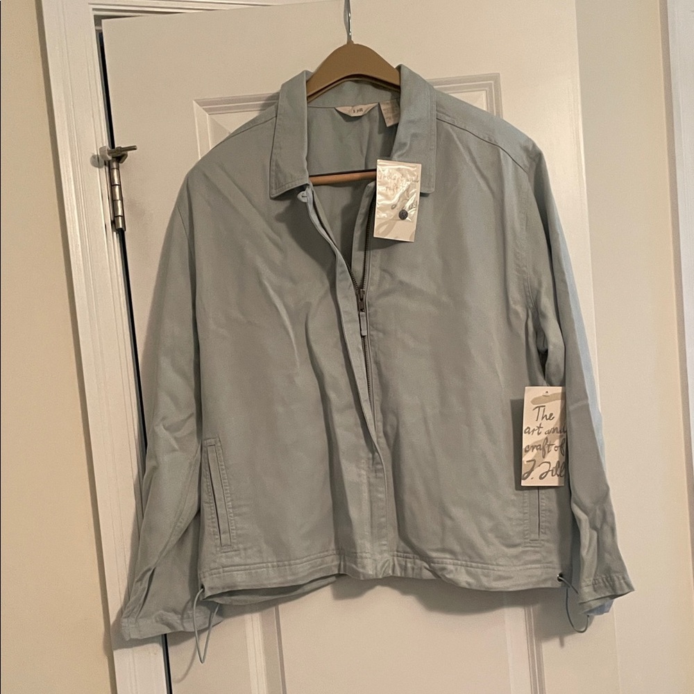 J. Jill Women's Soft Gray/blue Utility Jacket